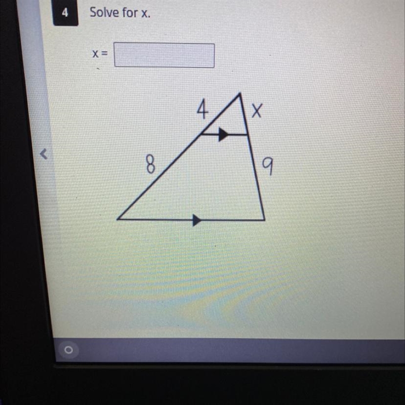 Solve for c X= 4 X Х 8 9-example-1