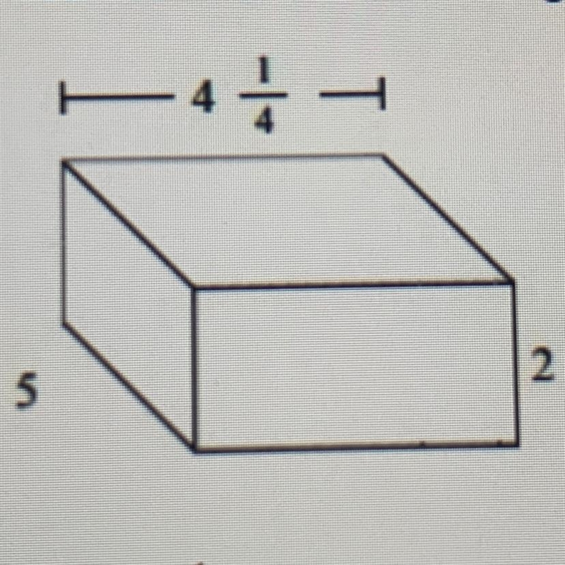 Find the volume of the figure shown below. A)42 1/2 units^3 B)11 1/4 units^3 C)14 1/4 units-example-1