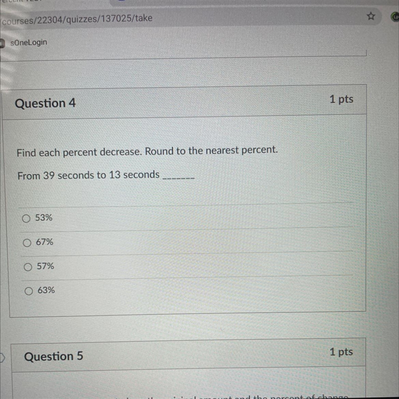 Find each percent decrease. Round to the nearest percent. From 39 seconds to 13 seconds-example-1