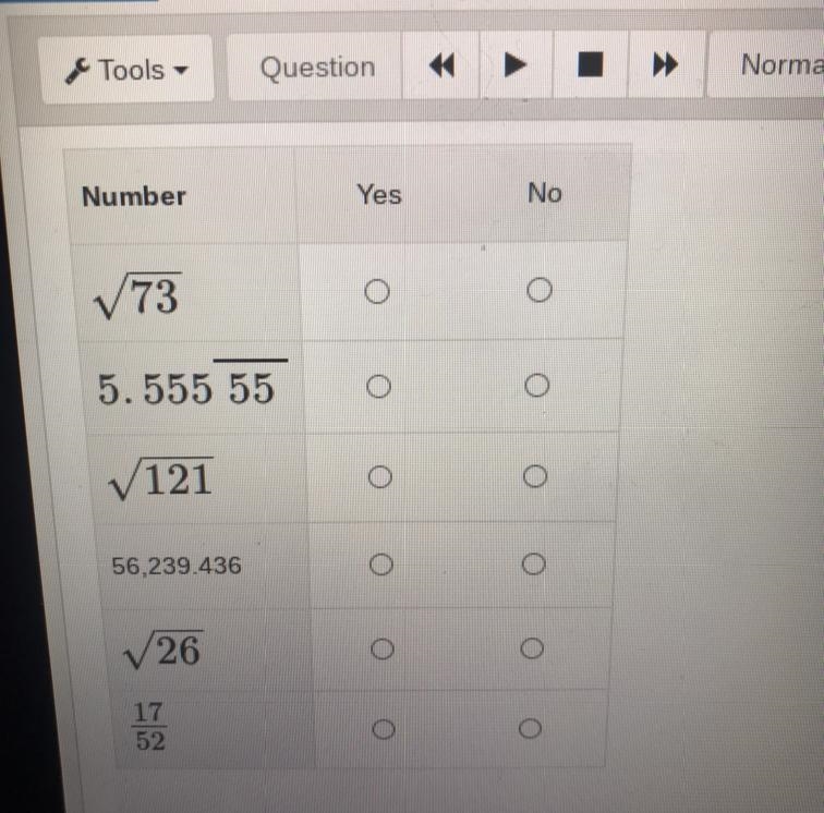 Which numbers are irrational ?-example-1