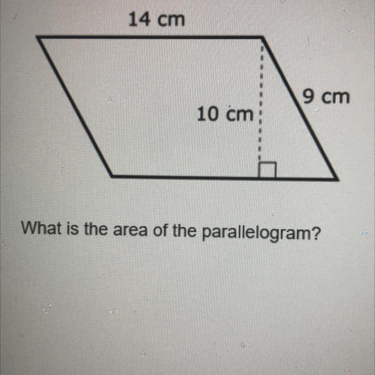 What is the area of the parallelogram ?-example-1