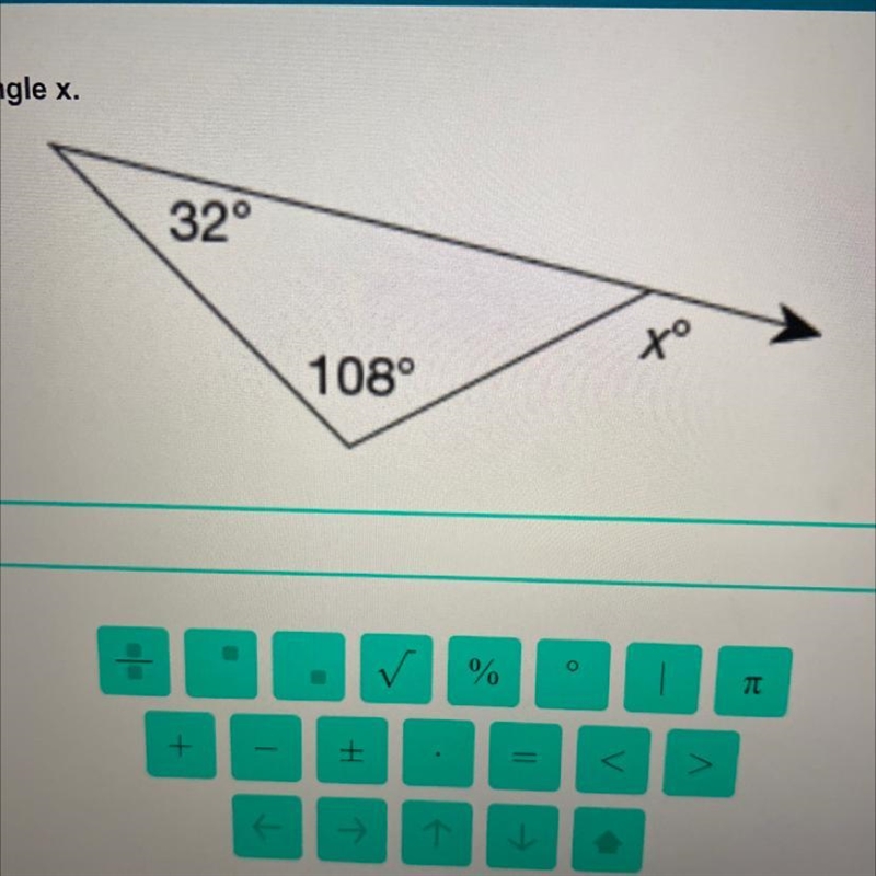 Find the measure of angle x.-example-1