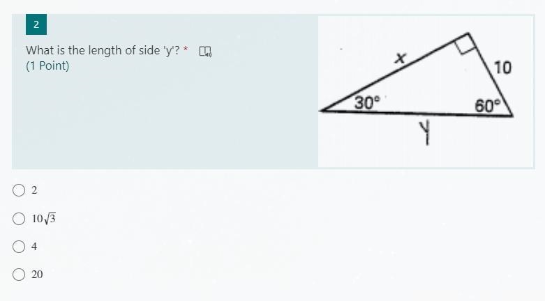 What is the length of side 'y'?-example-1