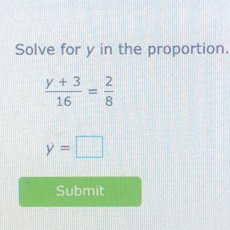 Solve for y in the proportion-example-1