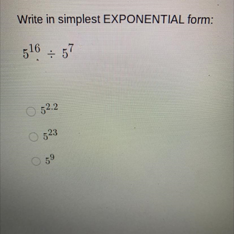 Write in simplest EXPONENTIAL form:-example-1