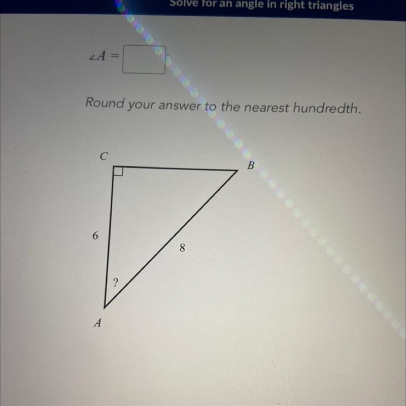 Angle A= ? HELP HELP HELP-example-1