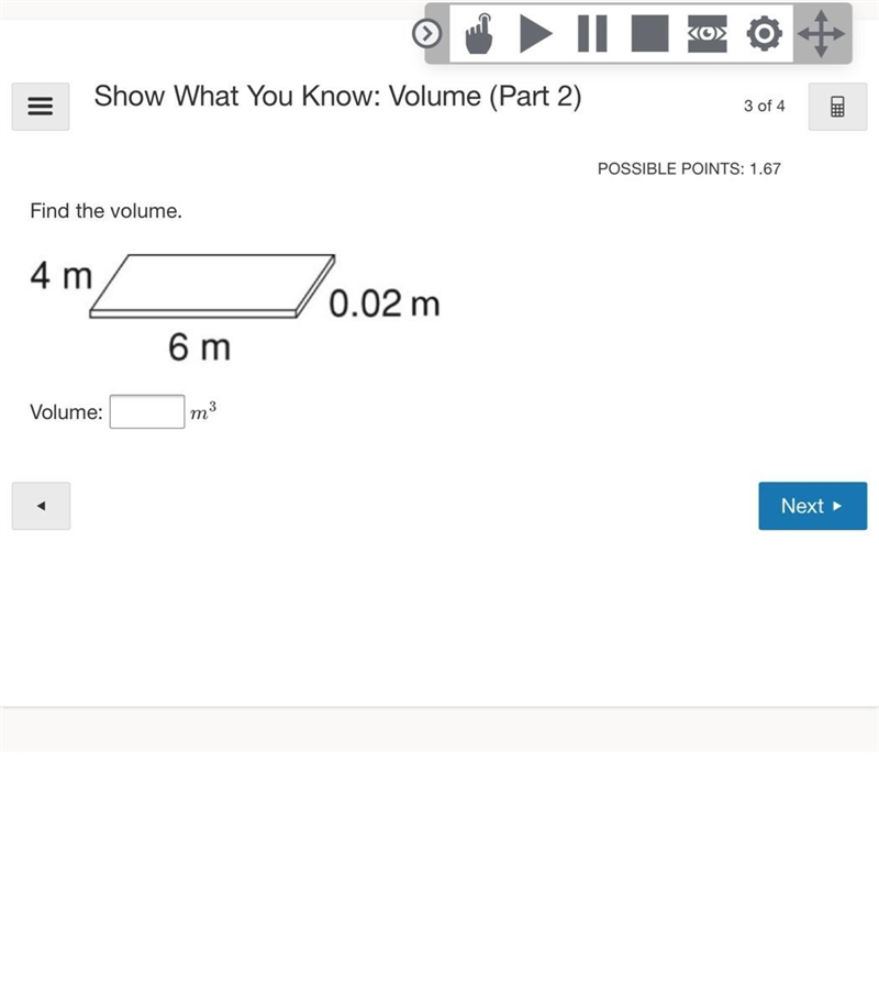 Find the volume of the shape.-example-1