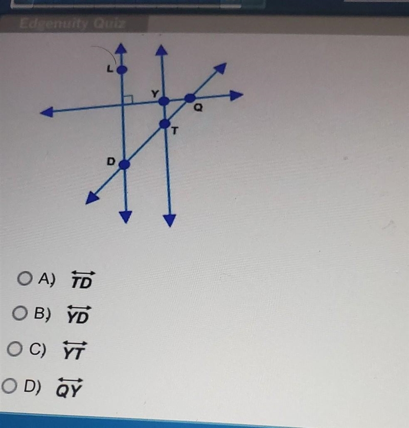 Which line is perpendicular to LD​-example-1