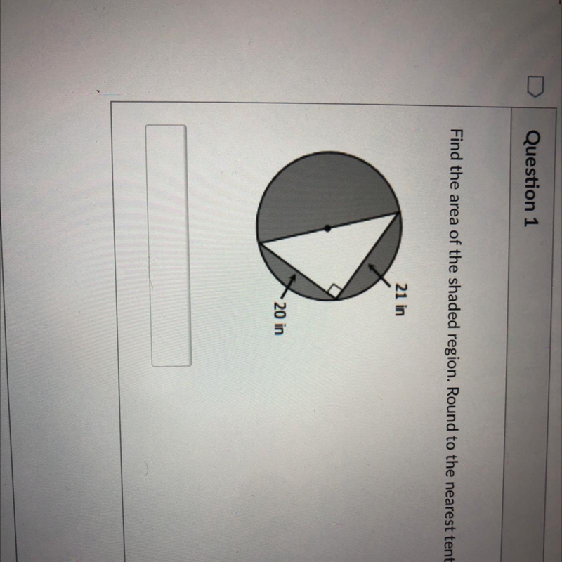 Find the area of the shade region.round to the nearest tenth-example-1