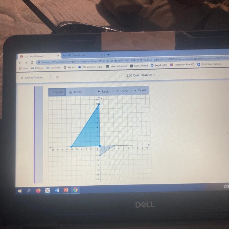 Please help!!!! Graph the image of the given triangle under a dilation with a scale-example-1