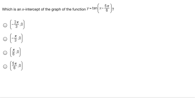 Which is an x-intercept of the graph of the function?-example-1