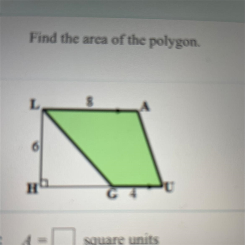 Find the area of the polygon.-example-1