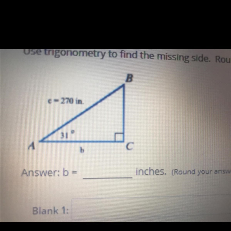 Use trigonometry to find the missing side. Round your answer to the nearest tenth-example-1