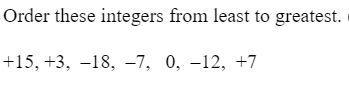 Order these integers from least to greatest.-example-1