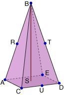 According to the diagram, point B lies on how many faces of the pyramid? A.one B.two-example-1