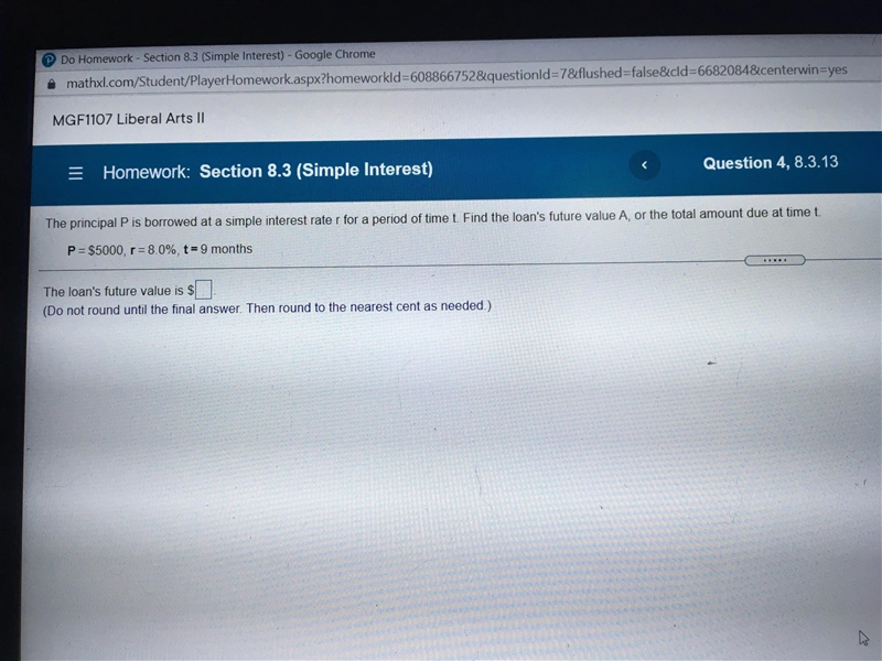 Please Help! I will give you a lot of points! The loan's future value is what?-example-1