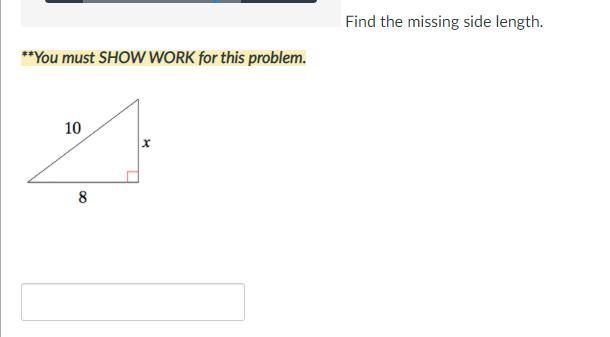 Find the missing side length.-example-1