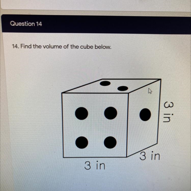 Find the volume of the cube below-example-1