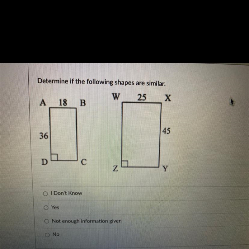 Determine if the following shapes are similar.-example-1