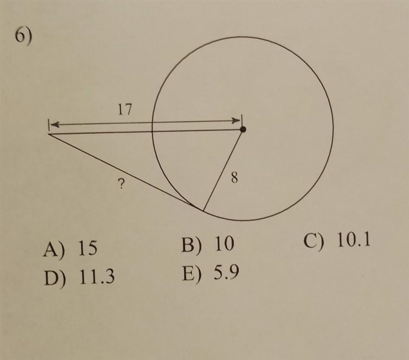 Find the length indicated. Assume that lines which appear to be tangent are tangent-example-1