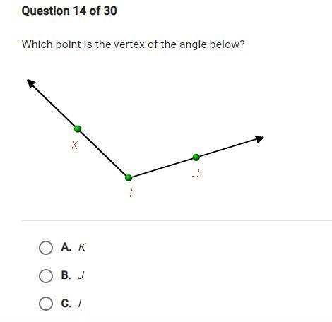 Which point is the vertex of the angle below-example-1