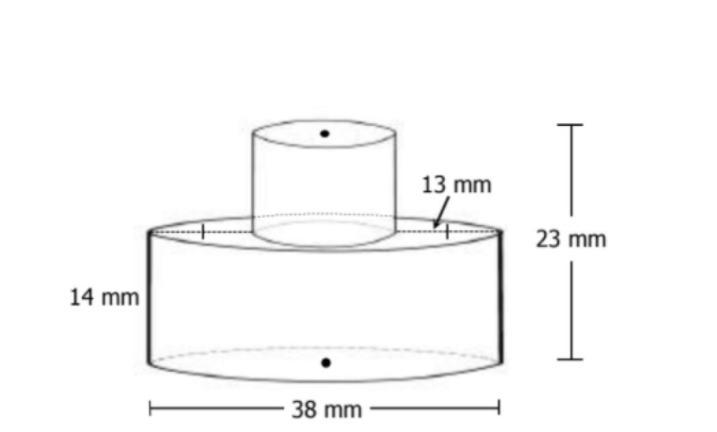 Kristen owns a bakery and is making a cake for a wedding. The dimensions of the cake-example-1