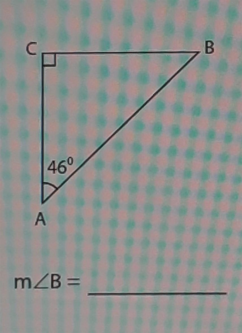 NOT GRADED. FIND THE MEASURE OF THE INDICATED ANGLE IN EACH TRIANGLE.​-example-1