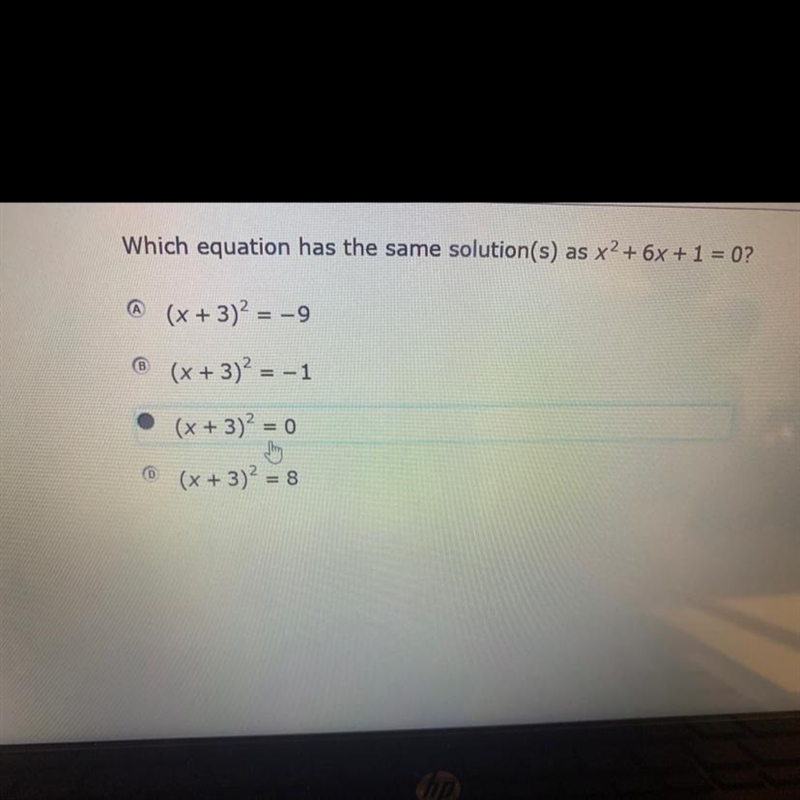 Which equation has the same solution(s) as X2+6x+1=0-example-1