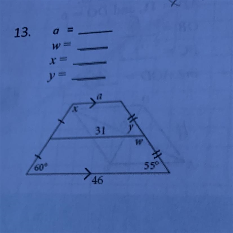 Geometry Special Quadrilaterals show work please-example-1