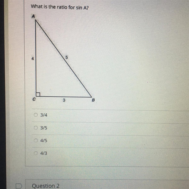 What is the ratio for sin A? No random answers plz-example-1