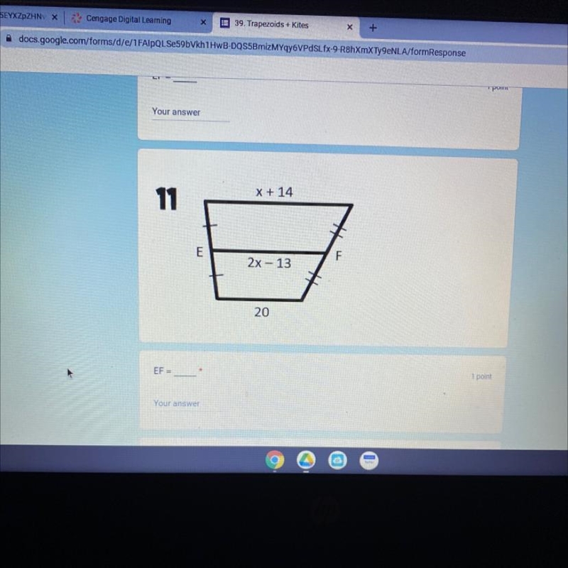 Find the length of each trapezoid.-example-1