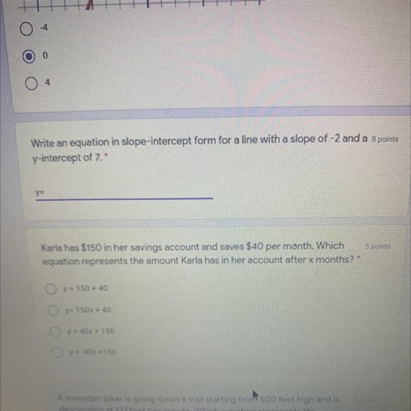 HELP Write an equation in slope-intercept form for a line with a slope of -2 and a-example-1