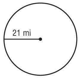 Find the Area of the circle. Use 3.14 for π. Round your answer to the nearest tenth-example-1