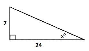 Enter the trigonometric equation you would use to solve for x in the following right-example-1