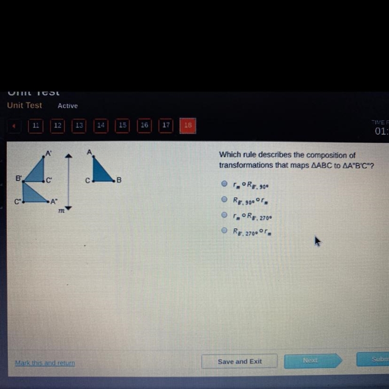 Which rule describes the composition of transformations that maps ABC to A”B’C”-example-1