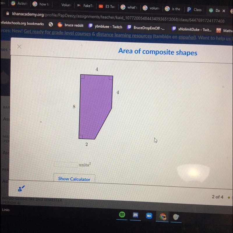 Area of composite shapes!!-example-1