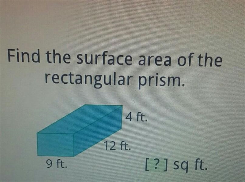 Find the area of the rectangular prism ​-example-1