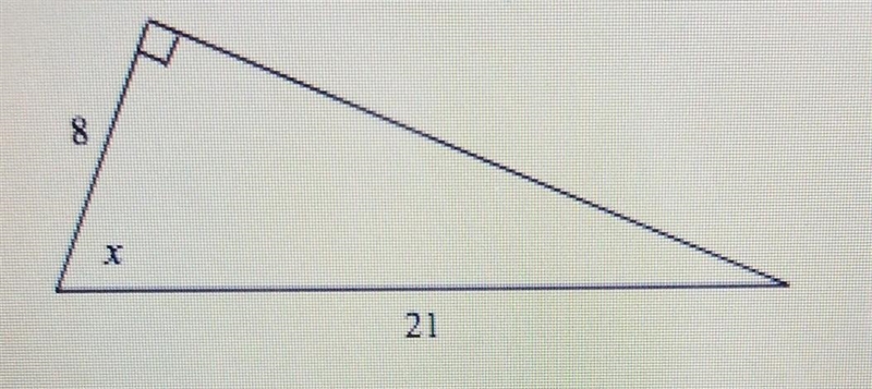 Measure of x in the right triangle​-example-1