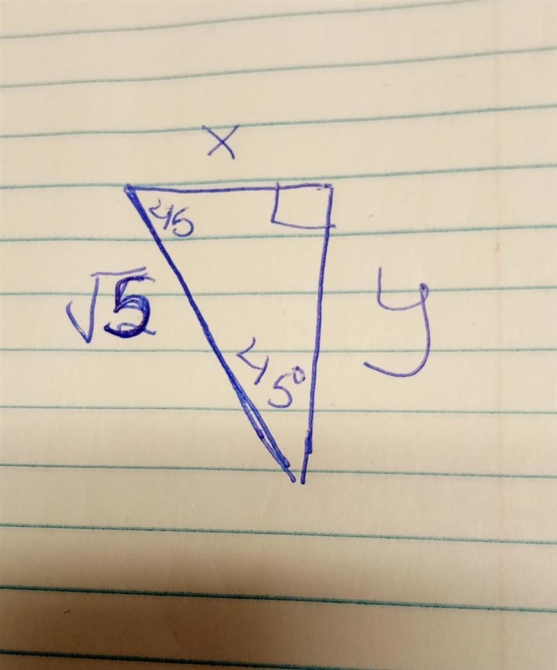 Special triangles 45-45-90​-example-1