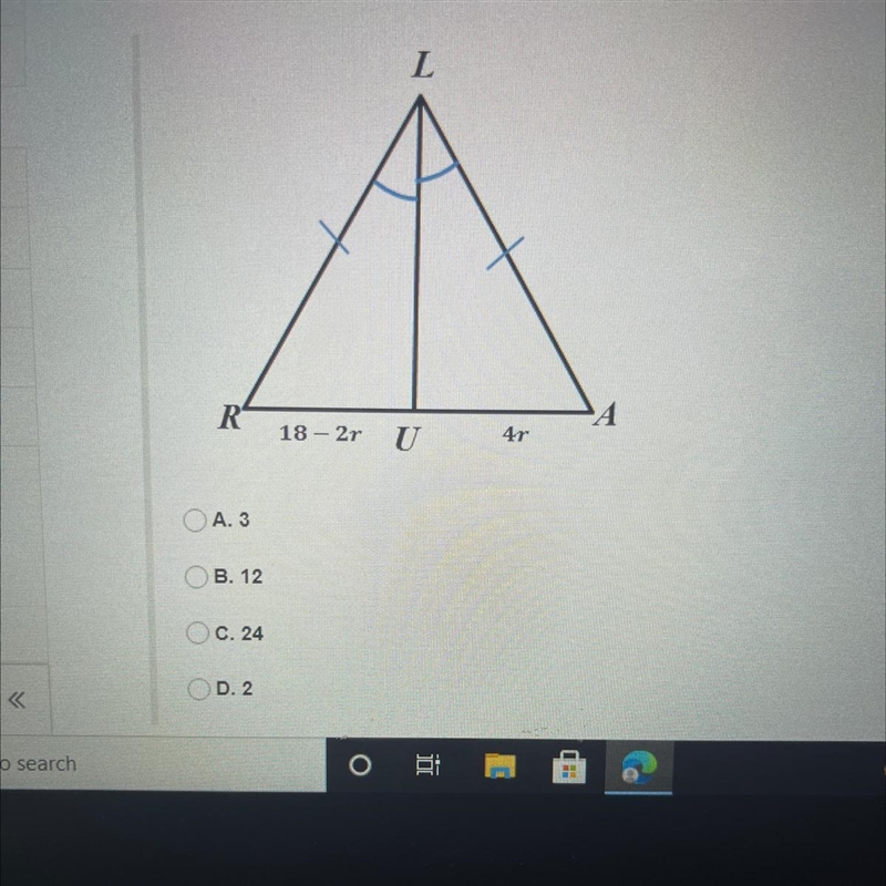 PLEASE HELP!! find the value of r-example-1