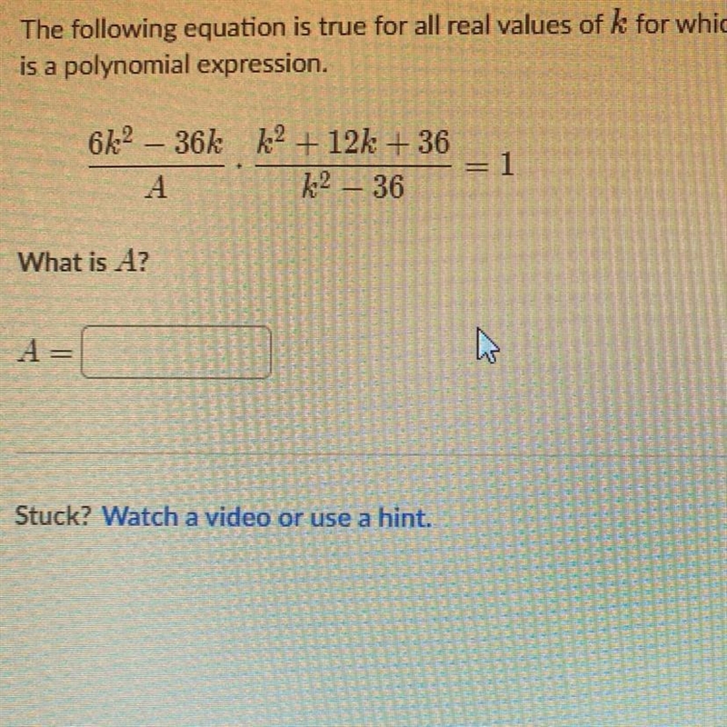 The following equation is true for all real values of k for which the expression on-example-1