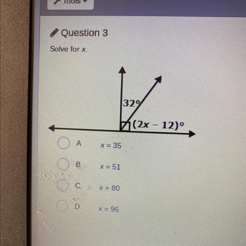 Solve for x. 329 (2x - 12) ° Need HELP ASAP-example-1