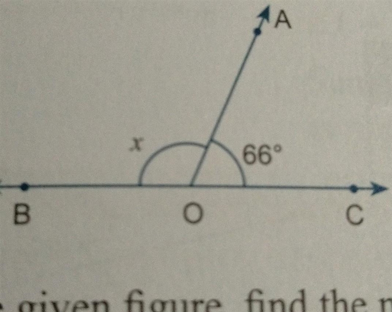 Find the measure of angle x in each of the following figure​-example-1