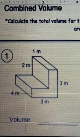 Combined Volume Name *Calculate the total volume for the objects below using the equation-example-1