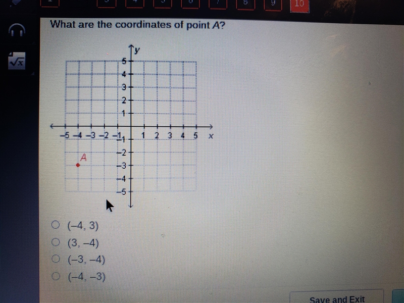 What are the coordinates of points a (-4,3) (3,-4) (-3,-4) (-4,-3)-example-1