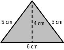 What is the area, in square centimeters, of the triangle? A) 10 cm2 B) 12 cm2 C) 16 cm-example-1