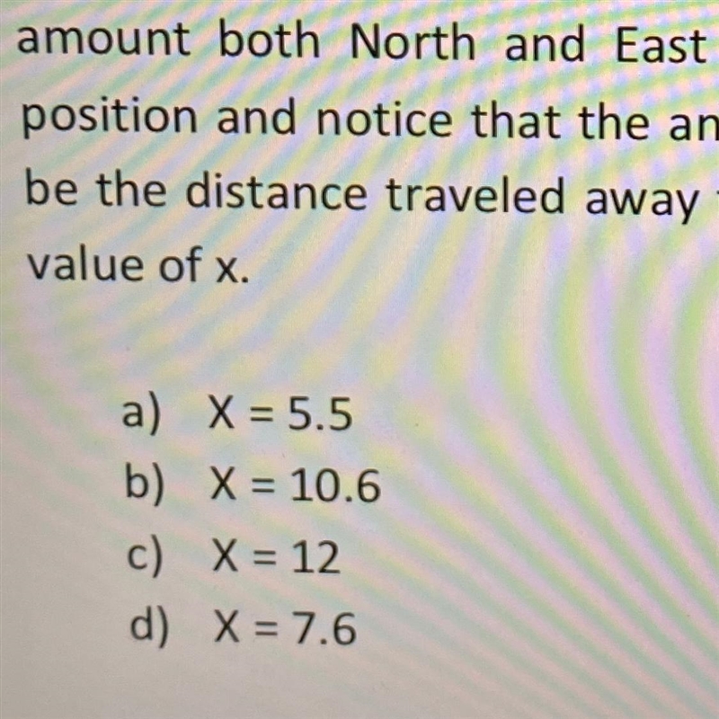 From your position at (0,0), you measure a vehicle at (8,5). The vehicle is driving-example-1