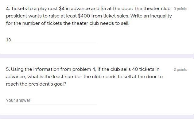 Read both, please. 4. Tickets to a play cost $4 in advance and $5 at the door. The-example-1