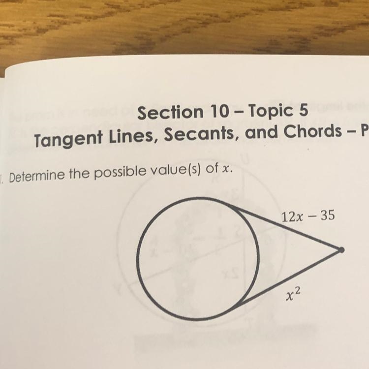 The possible value of x?-example-1