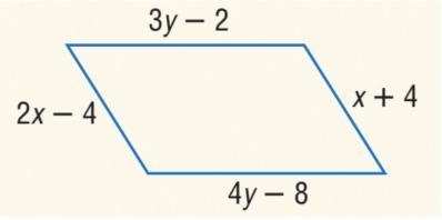 Solve for x in the parallelogram below Options x=8 x=6 x=10 x=60-example-1